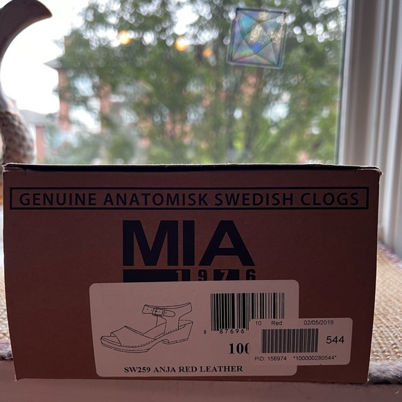 MIA 1976 Genuine Swedish Clogs- Anja red leather - 10 - Picture 5 of 9